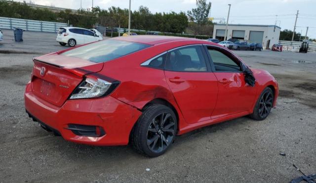 2HGFC2F8XMH538590 - 2021 HONDA CIVIC SPORT 红色 照片 3