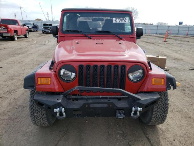 1J4FA49S33P317103 - 2003 JEEP WRANGLER / SPORT RED photo 5