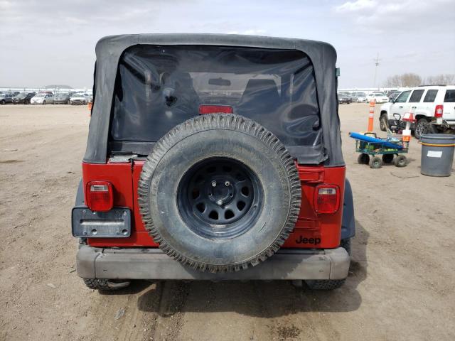 1J4FA49S33P317103 - 2003 JEEP WRANGLER / SPORT RED photo 6