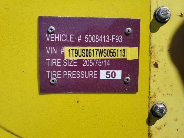 1T9US0617WS055113 - 1999 TFNX GENERATOR YELLOW photo 10