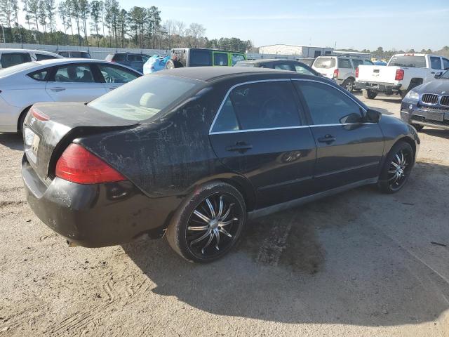 3HGCM56437G709599 - 2007 HONDA ACCORD LX BLACK photo 3