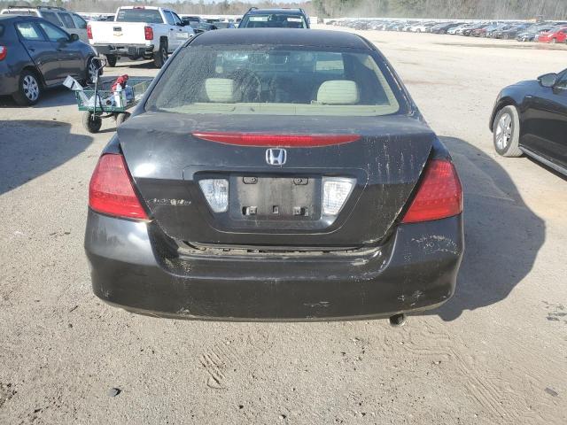 3HGCM56437G709599 - 2007 HONDA ACCORD LX BLACK photo 6