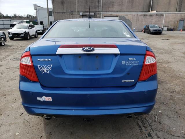 3FAHP0JG5CR445080 - 2012 FORD FUSION SEL BLUE photo 6