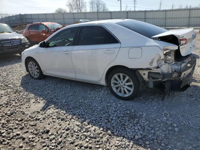 4T1BD1FK9EU125781 - 2014 TOYOTA CAMRY HYBRID WHITE photo 2