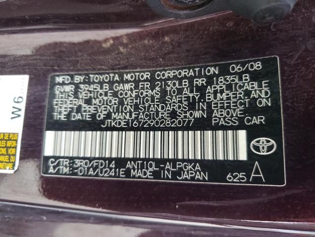 JTKDE167290282077 - 2009 TOYOTA SCION TC 黑色 照片 12