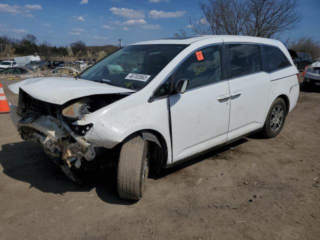 5FNRL5H61BB076612 - 2011 HONDA ODYSSEY EXL WHITE photo 1