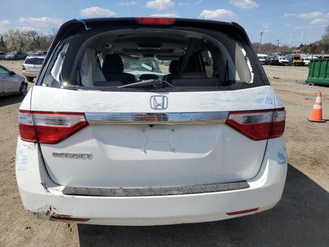 5FNRL5H61BB076612 - 2011 HONDA ODYSSEY EXL WHITE photo 6