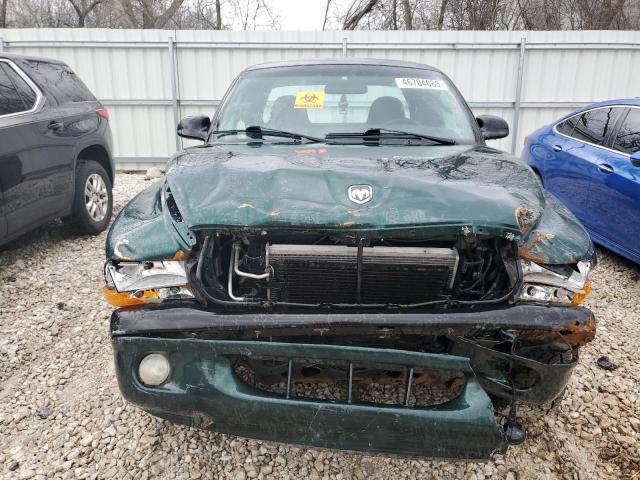 1B7GG22NXYS781981 - 2000 DODGE DAKOTA GREEN photo 5