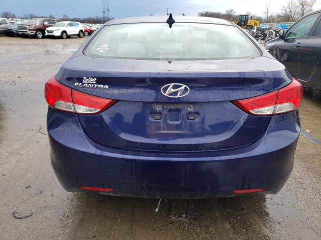 5NPDH4AE7DH166326 - 2013 HYUNDAI ELANTRA GLS BLUE photo 6