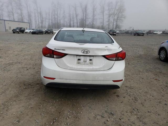 5NPDH4AE5GH707572 - 2016 HYUNDAI ELANTRA SE WHITE photo 6