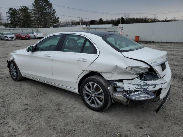 55SWF4KB4FU014071 - 2015 MERCEDES-BENZ C 300 4MATIC WHITE photo 2