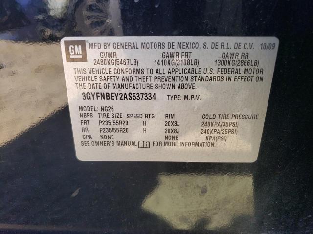 3GYFNBEY2AS537334 - 2010 CADILLAC SRX PERFORMANCE COLLECTION შავი ფოტო 13