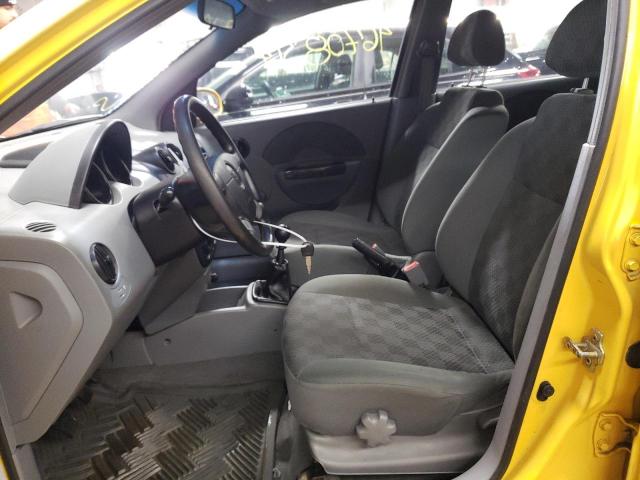 KL1TD62655B415890 - 2005 CHEVROLET AVEO BASE YELLOW photo 7
