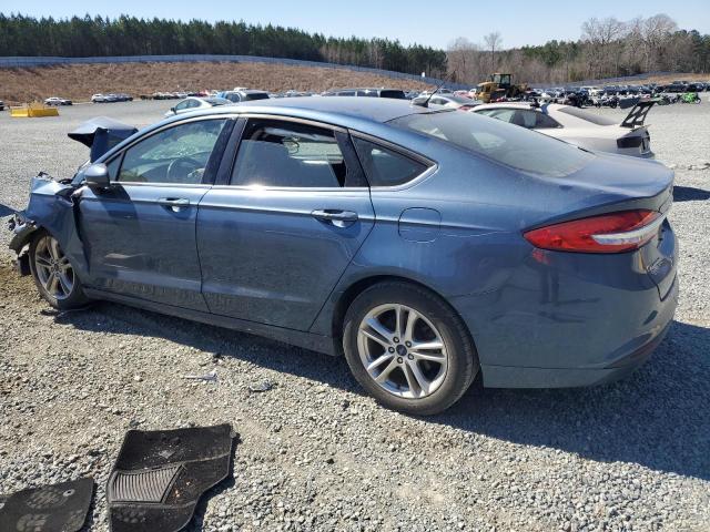 3FA6P0HD5JR238012 - 2018 FORD FUSION SE BLUE photo 2