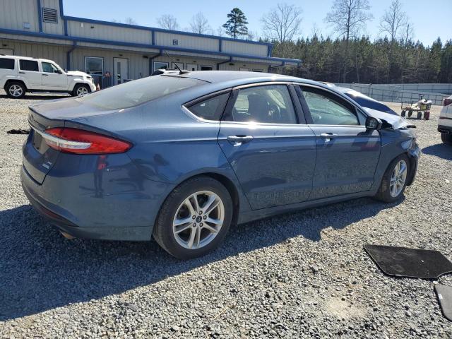 3FA6P0HD5JR238012 - 2018 FORD FUSION SE BLUE photo 3