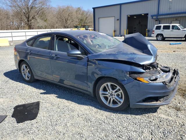 3FA6P0HD5JR238012 - 2018 FORD FUSION SE BLUE photo 4