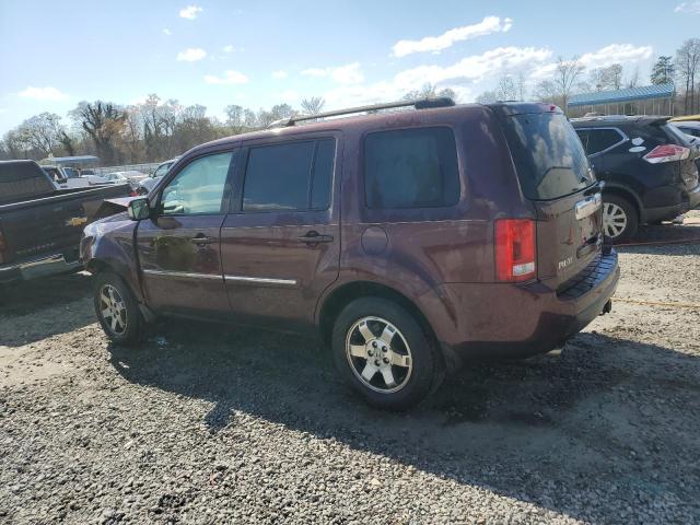 5FNYF48979B015377 - 2009 HONDA PILOT TOURING BURGUNDY photo 2