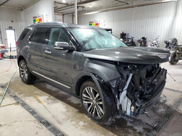 1FM5K8HT6KGA73392 - 2019 FORD EXPLORER PLATINUM CHARCOAL photo 4