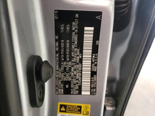5TDJKRFH0FS185897 - 2015 TOYOTA HIGHLANDER XLE SILVER photo 14