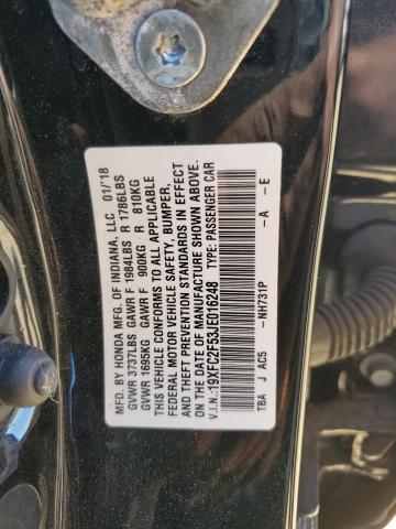 19XFC2F53JE016248 - 2018 HONDA CIVIC LX BLACK photo 13