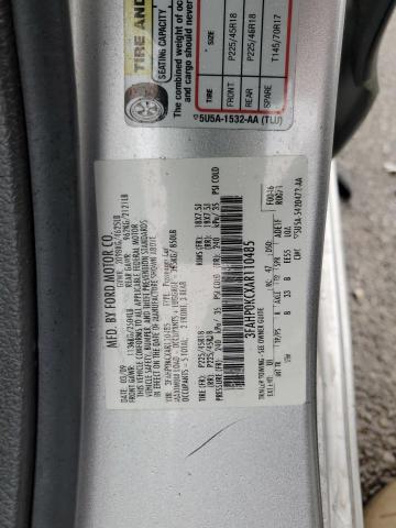 3FAHP0KCXAR110485 - 2010 FORD FUSION SPORT SILVER photo 12