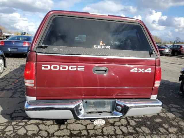 1B7GG22N0YS581532 - 2000 DODGE DAKOTA BURGUNDY photo 6