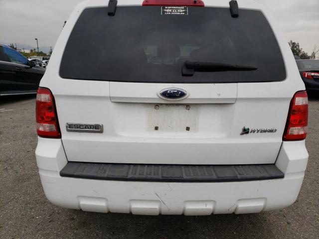 1FMCU49H38KB99896 - 2008 FORD ESCAPE HEV WHITE photo 6