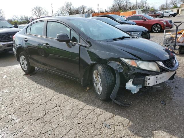 19XFB2F53DE044459 - 2013 HONDA CIVIC LX BLACK photo 4