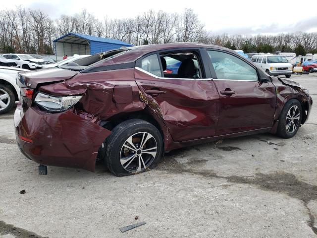 3N1AB8CV9NY296379 - 2022 NISSAN SENTRA SV RED photo 3