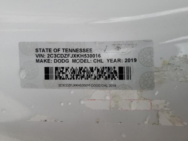 2C3CDZFJXKH530016 - 2019 DODGE CHALLENGER R/T SCAT PACK WHITE photo 12