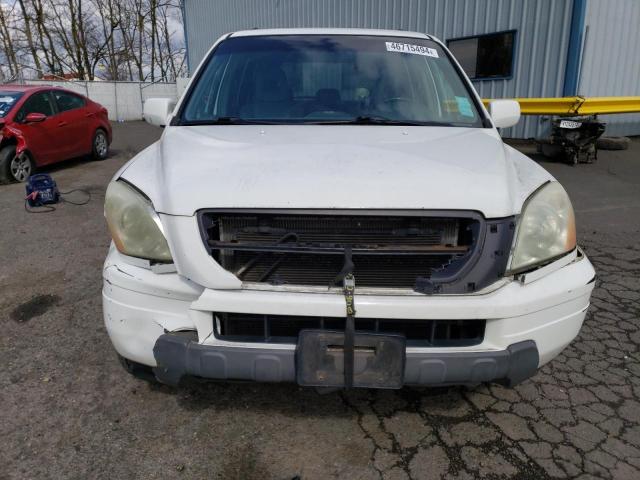 2HKYF18543H556133 - 2003 HONDA PILOT EXL WHITE photo 5