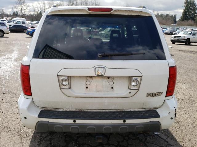 2HKYF18543H556133 - 2003 HONDA PILOT EXL WHITE photo 6