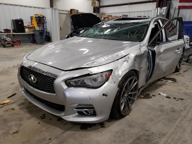 JN1BV7ARXFM403181 - 2015 INFINITI Q50 BASE SILVER photo 1