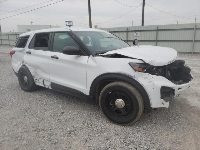 1FM5K8AC8MNA10559 - 2021 FORD EXPLORER POLICE INTERCEPTOR WHITE photo 4