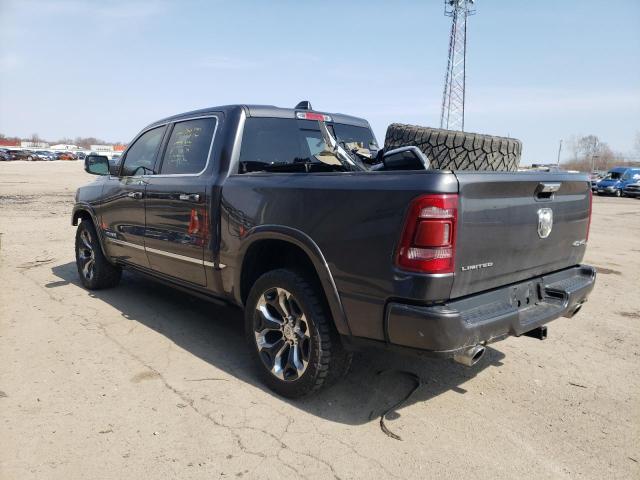 1C6SRFHTXKN671477 - 2019 RAM 1500 LIMITED GRAY photo 2