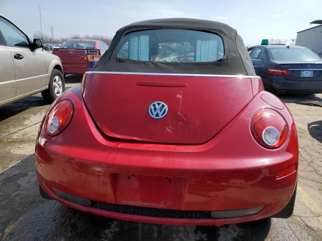 3VWPF31Y18M403865 - 2008 VOLKSWAGEN NEW BEETLE CONVERTIBLE S RED photo 6