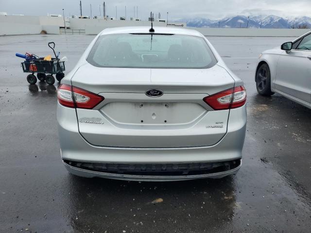 3FA6P0LU5ER306919 - 2014 FORD FUSION SE HYBRID SILVER photo 6