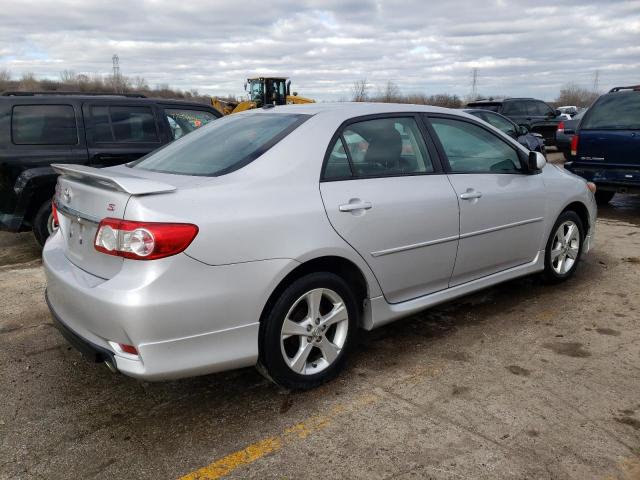 2T1BU4EE8BC752966 - 2011 TOYOTA COROLLA BASE SILVER photo 3