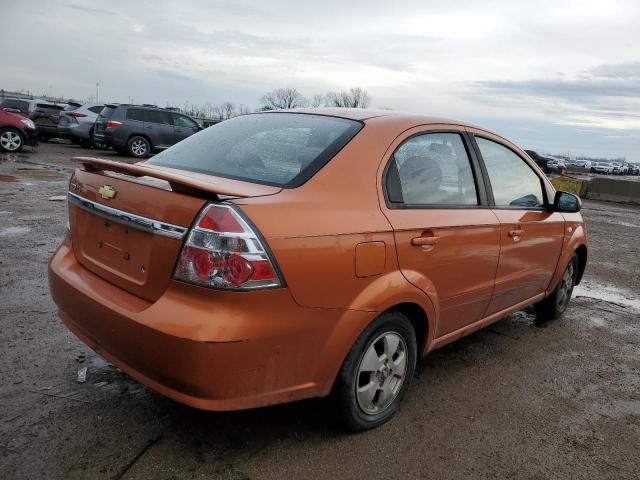 KL1TD56607B115228 - 2007 CHEVROLET AVEO BASE ORANGE photo 3