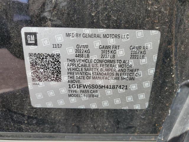 1G1FW6S05H4187421 - 2017 CHEVROLET BOLT EV LT BLACK photo 13