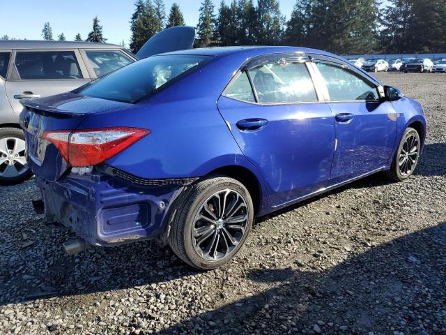 5YFBURHE3FP337438 - 2015 TOYOTA COROLLA L BLUE photo 3