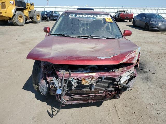 JHMCB7548MC042236 - 1991 HONDA ACCORD DX MAROON photo 5