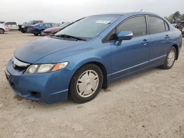 JHMFA36209S002848 - 2009 HONDA CIVIC HYBRID BLUE photo 1