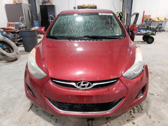 5NPDH4AE1DH347101 - 2013 HYUNDAI ELANTRA GLS RED photo 5