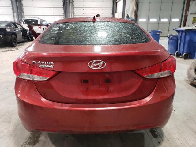 5NPDH4AE1DH347101 - 2013 HYUNDAI ELANTRA GLS RED photo 6