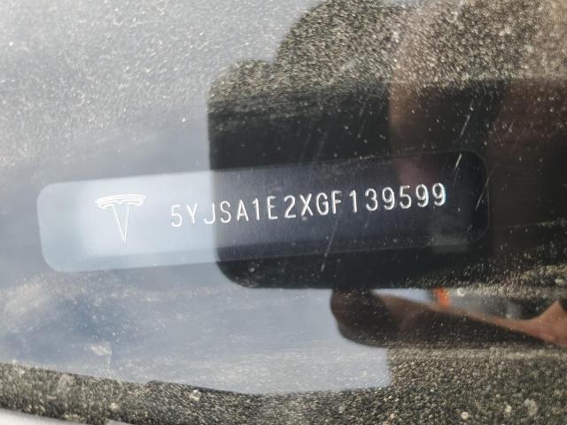 5YJSA1E2XGF139599 - 2016 TESLA MODEL S CHARCOAL photo 12