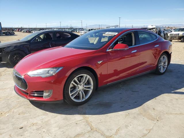 5YJSA1CN0DFP13894 - 2013 TESLA MODEL S MAROON photo 1