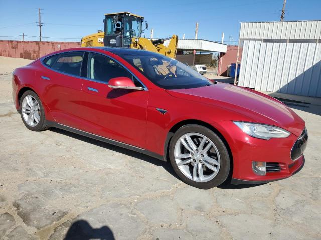 5YJSA1CN0DFP13894 - 2013 TESLA MODEL S MAROON photo 4