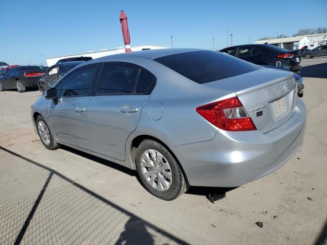 19XFB2F59CE338186 - 2012 HONDA CIVIC LX ვერცხლისფერი ფოტო 2