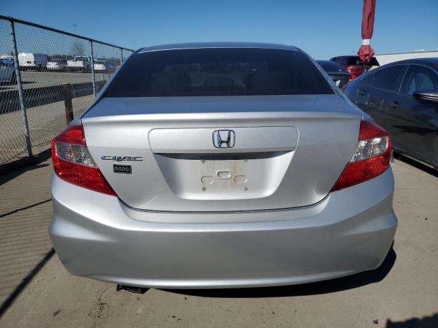 19XFB2F59CE338186 - 2012 HONDA CIVIC LX ვერცხლისფერი ფოტო 6
